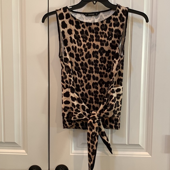 Zara Tops - ZARA Animal Leopard Print Tank Top with Tie XS